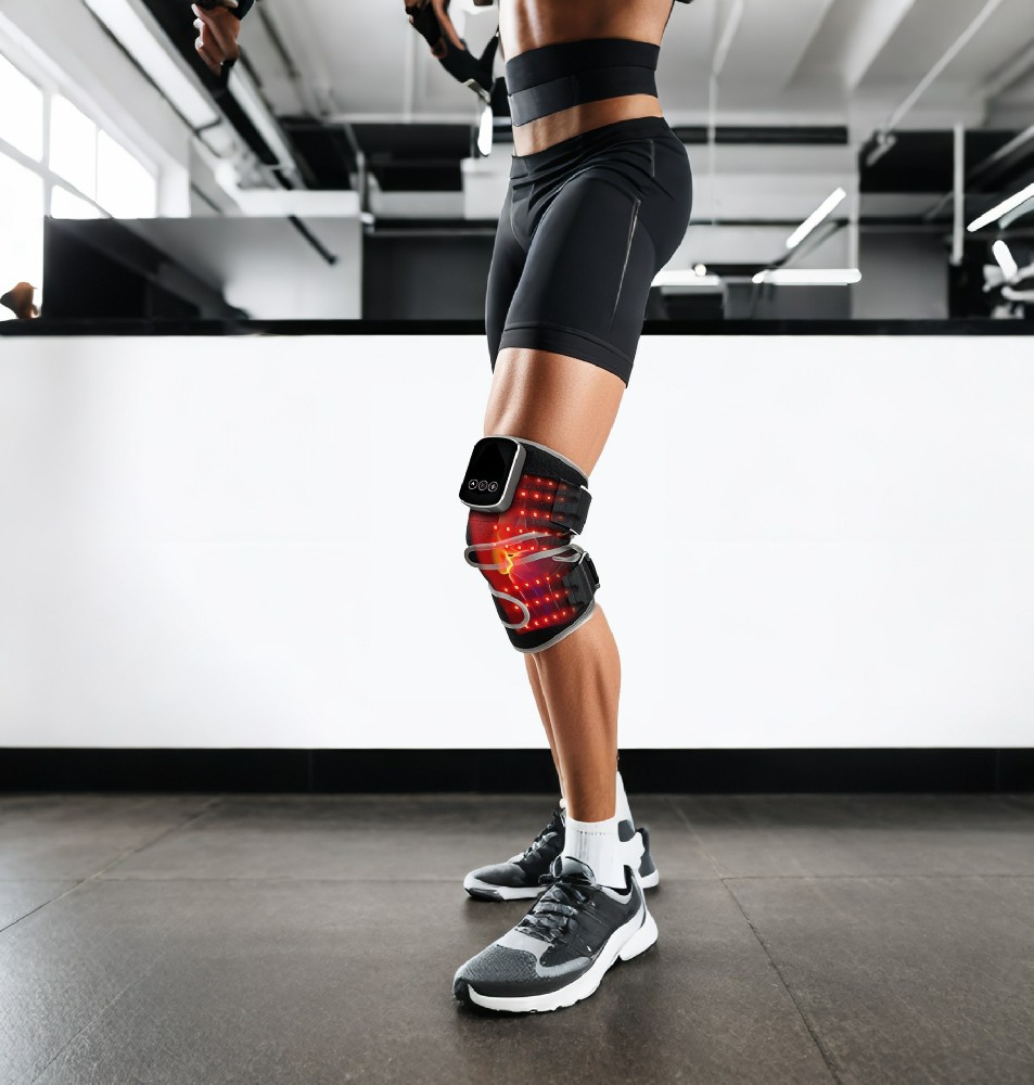 R004 Red Light Therapy Knee Pad | 3-in-1 Red Light Therapy + Heat + Vibration Massage | Knee Care & Sports Recovery